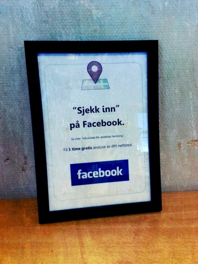 Sjekk inn på Facebook