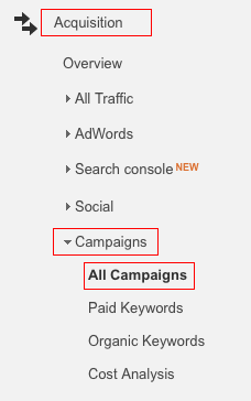 Kampanjer i Google Analytics