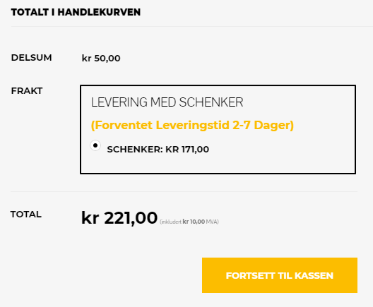 Schenker plugin til WooCommerce nettbutikker