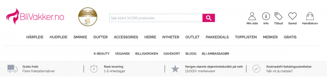 BliVakker topp nettbutikk