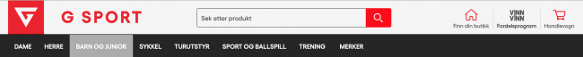 G Sport topp nettbutikk